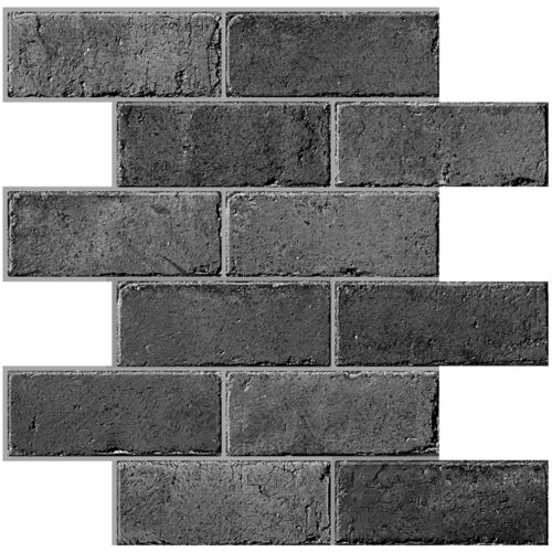 peel and stick grey brick tile