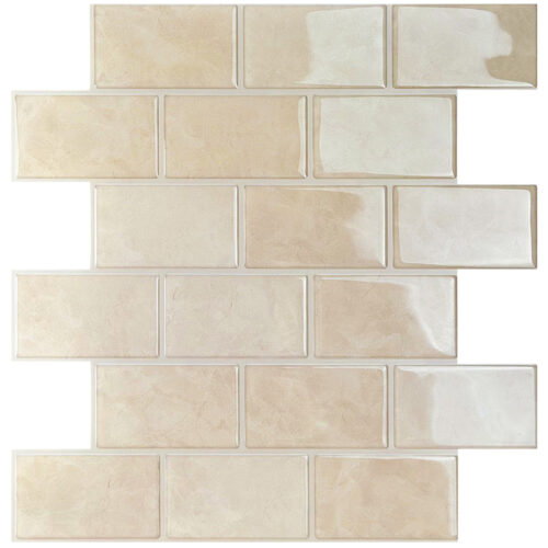 yellow beige brick tile