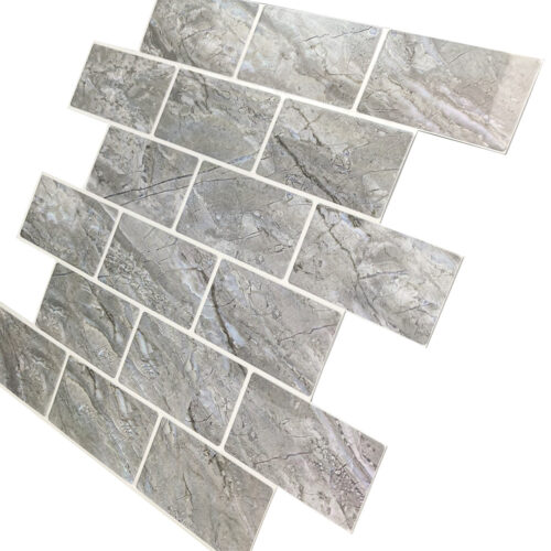 adhesive 3d gray marble tile sticker