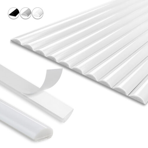 white vinyl wall tile edge trim