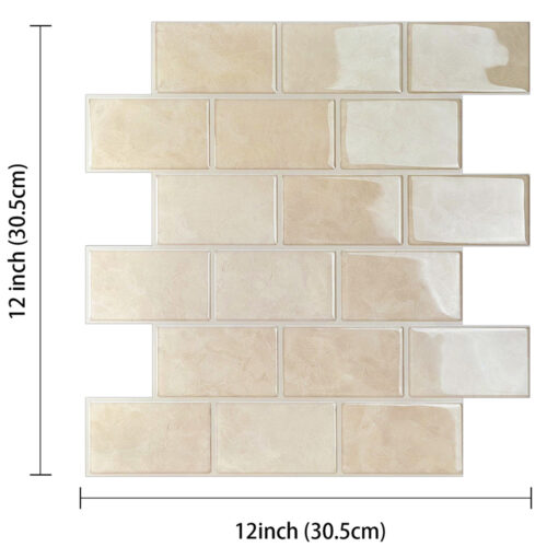 big size yellow beige brick tile