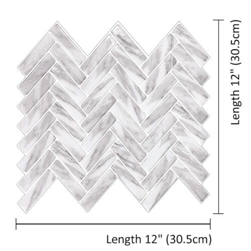 12 x 12 marble herringbone tile