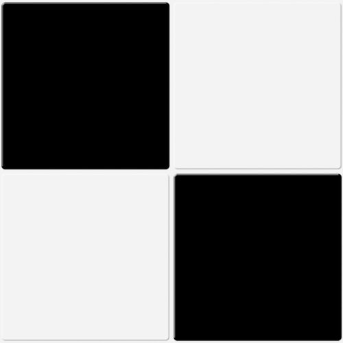 black and white square tile