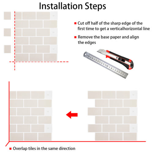 how to install peel and stick ivory subway tile