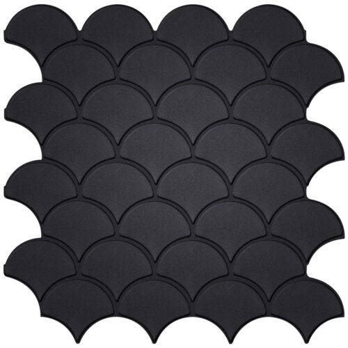 black fish scale tile