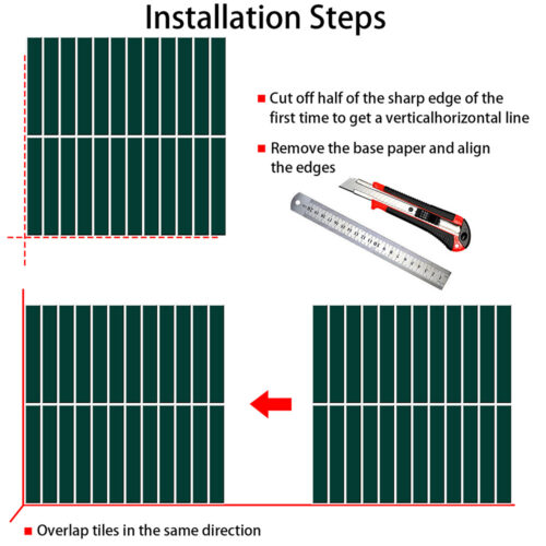 how to install peel and stick finger mosaic tile