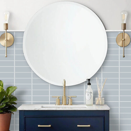 peel and stick light blue subway tile backsplash bathroom