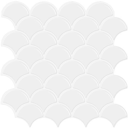 peel and stick white fish scale tile