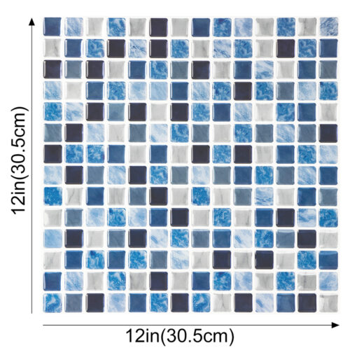 blue square tile size 12 x 12 inch