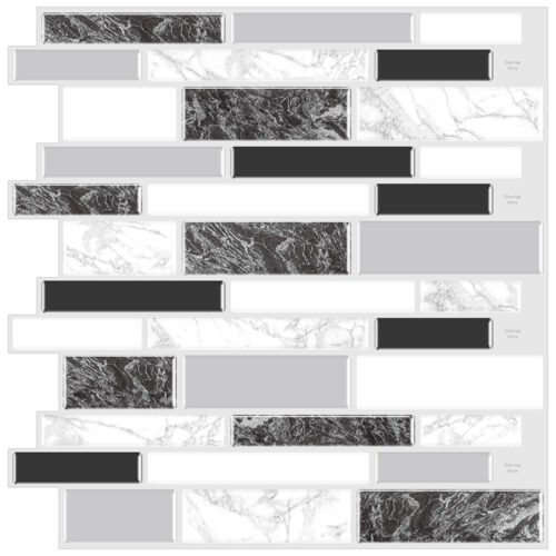 black and white marble tile