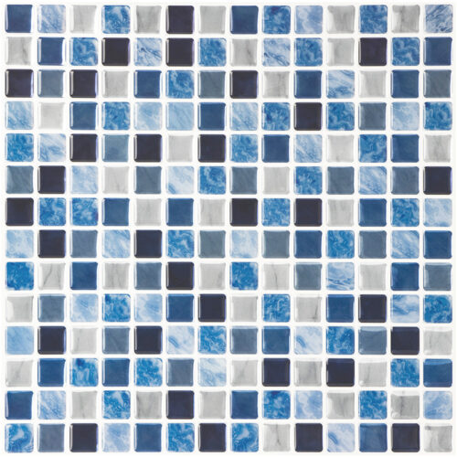 blue square tile