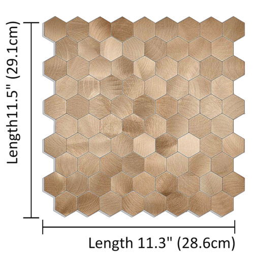 big size copper hexagon tile