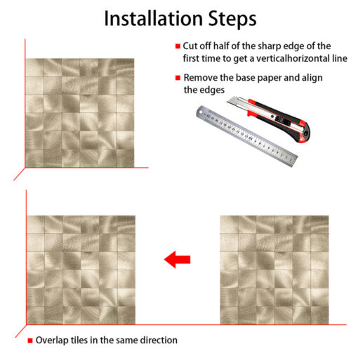 copper square tile installation steps