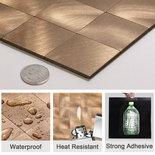 high quality peel and stick copper mosaic tile