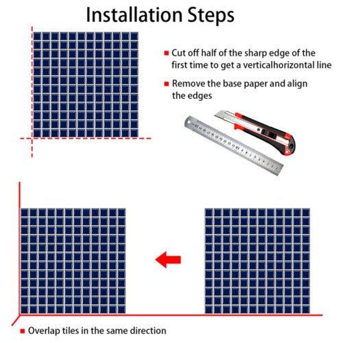 blue vinyl tile installation steps