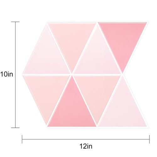 pink triangle tile size