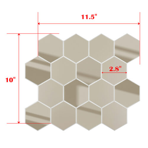 11.5 x 11.5 inch hexagon beige tile