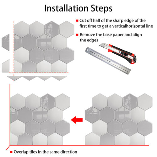 porcelain hex peel and stick mosaic tile is easy to install