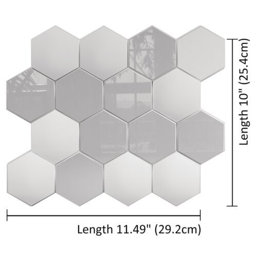 porcelain look hex tile size