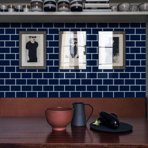 peel and stick vinyl blue subway wall tiles