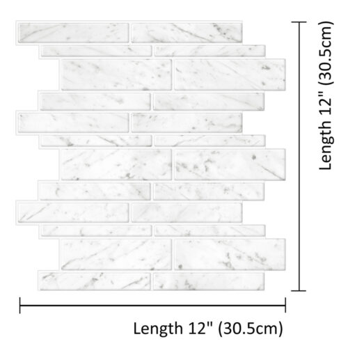 white carrara marble tile size 12 x 12 inch