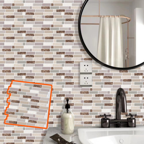 Crescendo Terra vinyl smart tiles for bathroom backsplash