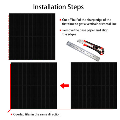 easy to install black panel tile