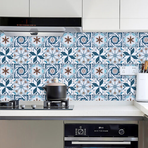 kitchen backsplash blue moroccan tile