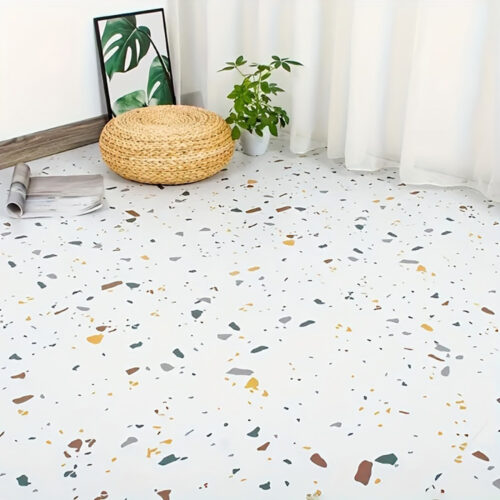 terrazzo vinyl flooring tile for restroom