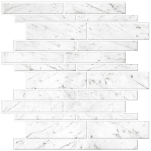 white carrara marble vinyl tile