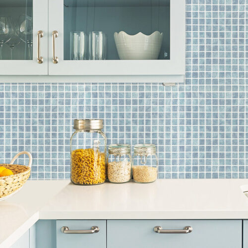 peel and stick kitchen mosaic tile blue marble vinyl tiles