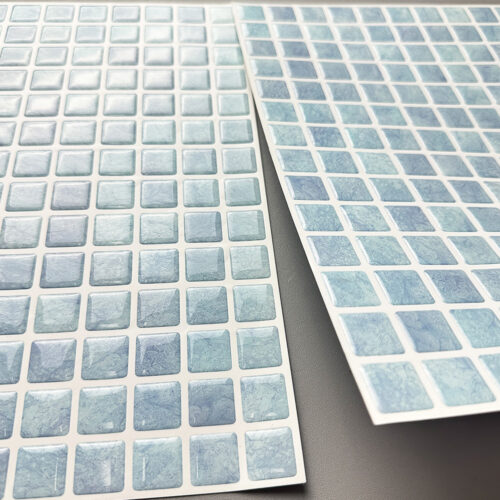 easy to lay vinyl mosaic blue marble tiles