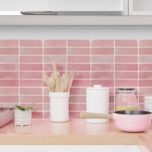 brick pink vinyl wall tile