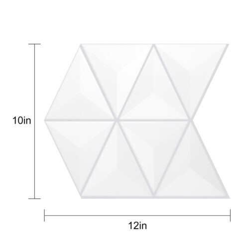 12 x 10 inch white triangle tile